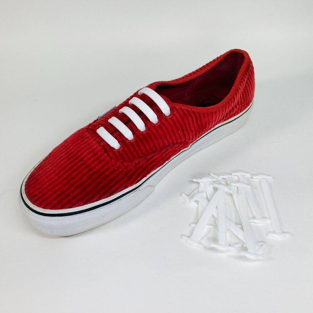 Vans Authentic Corduroy Rumba Red Skate Shoes, Size 7 US, Mens, Good Condition - Picture 13 of 13